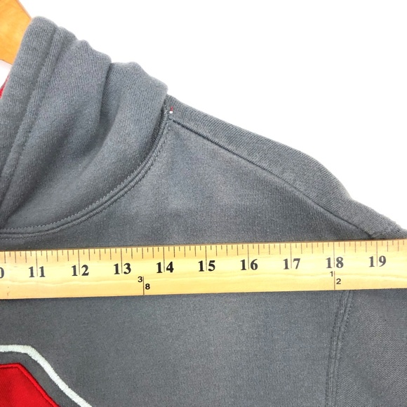 Mens Ohio State Gray Long Sleeve Hoodie Sweatshirt - Picture 6 of 7